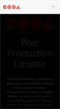 Mobile Screenshot of codapostproduction.com
